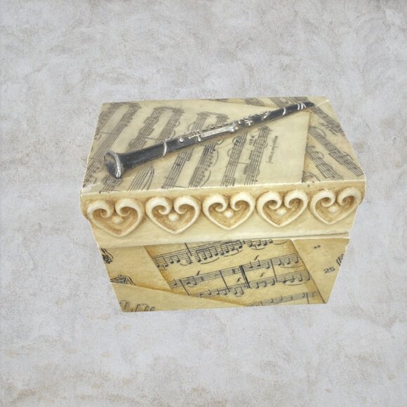 VINTAGE ROMAN INC. -- Allegro Music Box, Jewelry/Change/Trinket Box, Collectable - Picture 4 of 8